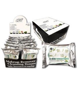 Makeup Remover Cleansing Tissues Box Sets (CL101) BR 5 scents (cucumber) 12 piece display (each)