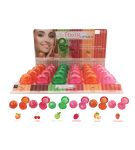 All Nartural Fruity Lip Balm (one piece) ML-26 (6 scents, 24 piece display) (MALIBU GLITZ)